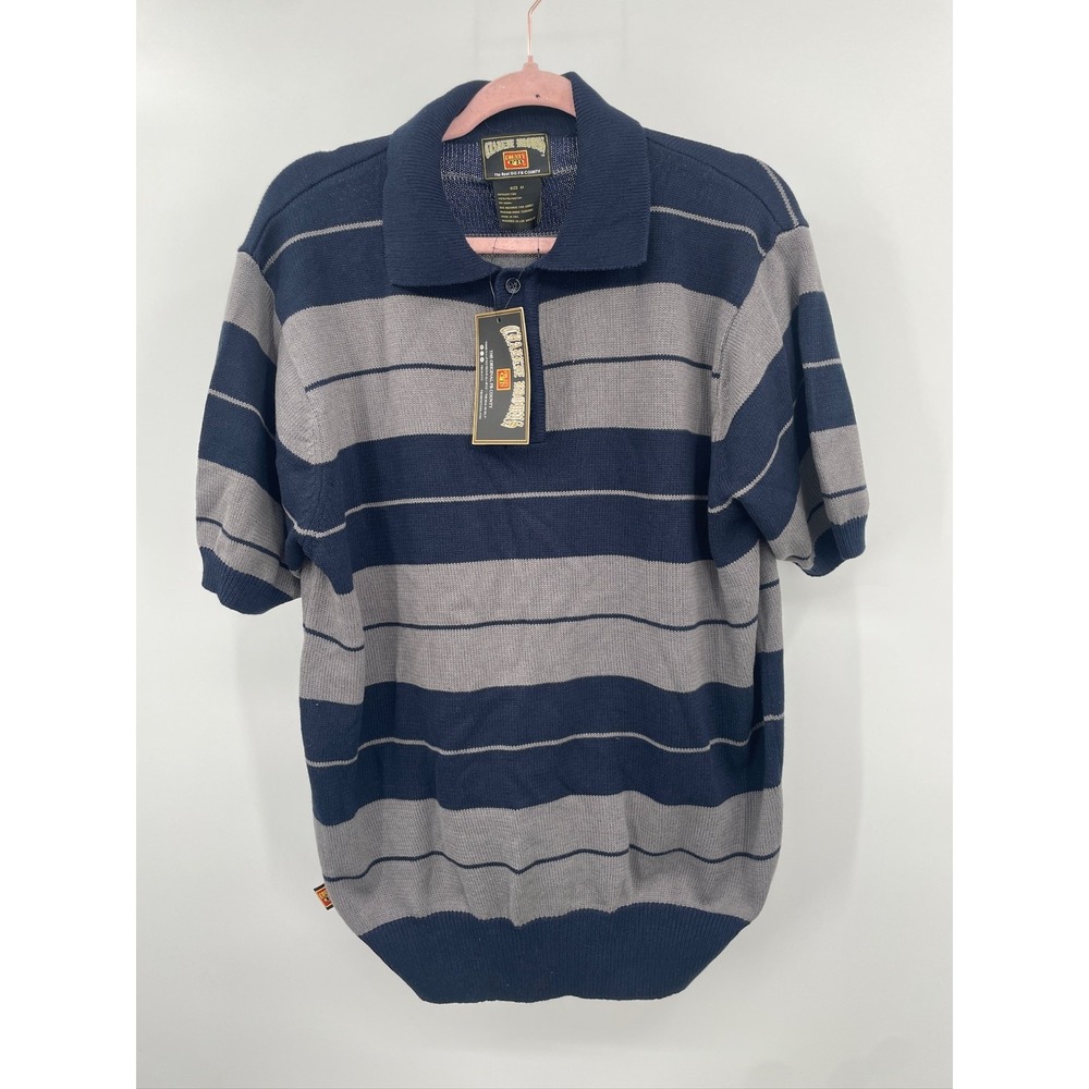 FB County Charlie Brown Shirt Polo Navy Grey New Size Medium